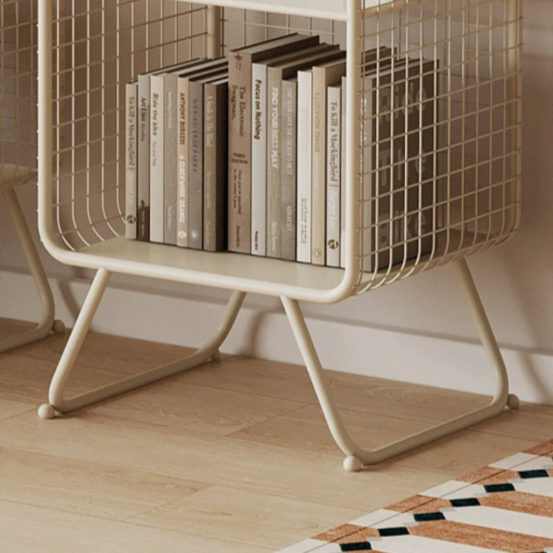 ei-living room Book organizer multifunctional floor-standing metal bookshelf display minimalist mueble salón interior furniture-