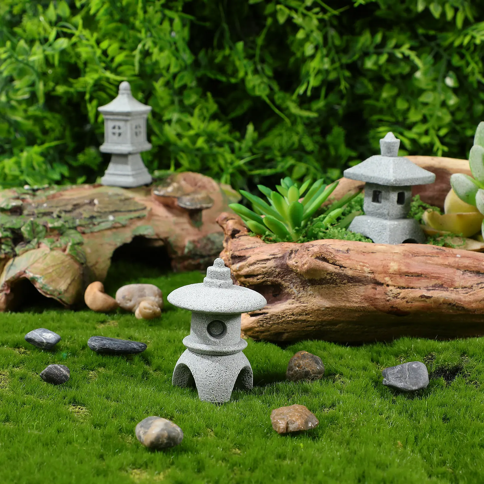 Mini Bonsai Zen Garden - Mini sculpture de pagode de style