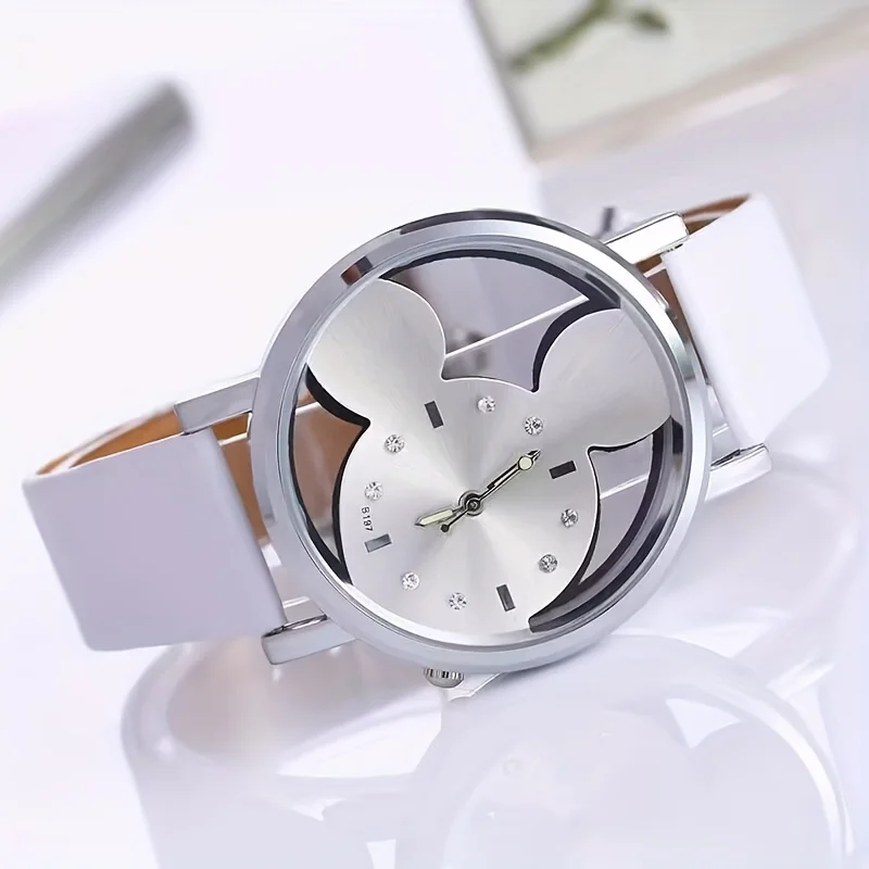 Cute Cartoon Watch for Kids and Girls - Fashionable and Simple Quartz Wristwatch with PU Leather Strap - Perfect Gift Idea