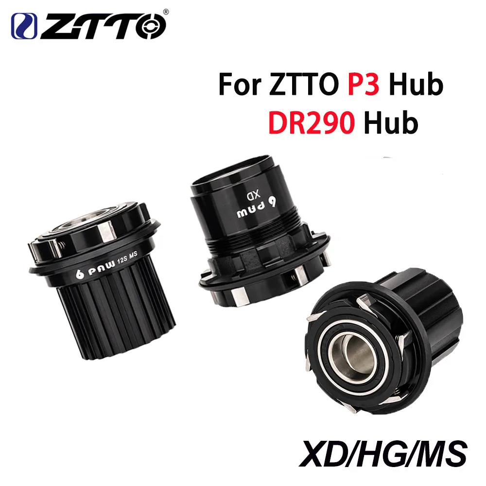 ZTTO MTB Bike Freehub P3 DR290 Driver Hub XD HG MS Hub Body 6 Pawls System P3 Wheelset Wheels For 135x10 QR 142x12 Thru Axle