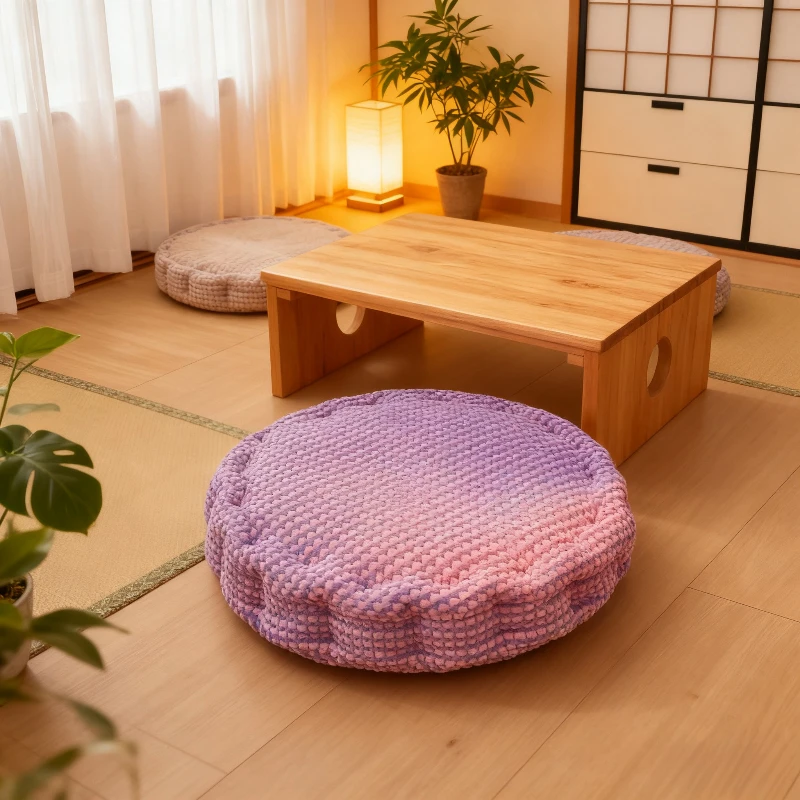

Solid Color Round Thicken Chair Pad Soft Slowly Rebound Tatami Office Cushion for Office Bedroom Home Floor Decor Cojines Sofá