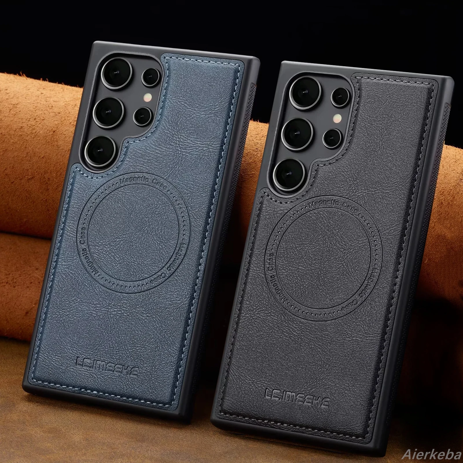 Magnetic Leather Phone Case for Samsung Galaxy S26 Ultra S25