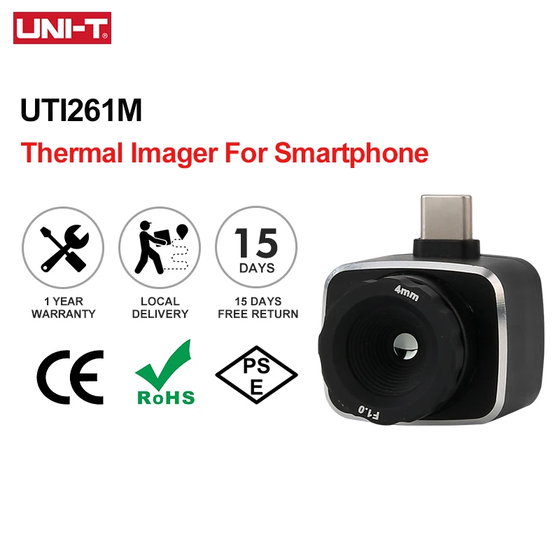 UNI-T Thermal Camera For Android Phone UTI261M Infrared Thermal Imager For Smartphone 256×192 Pixels Thermographic Camera