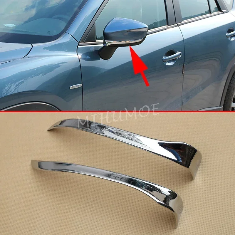 

Chrome Side Mirror Cover Molding Strip For 2016-2024 Mazda CX-3 CX3 DK Car Rearview Exterior Sticker Accessories