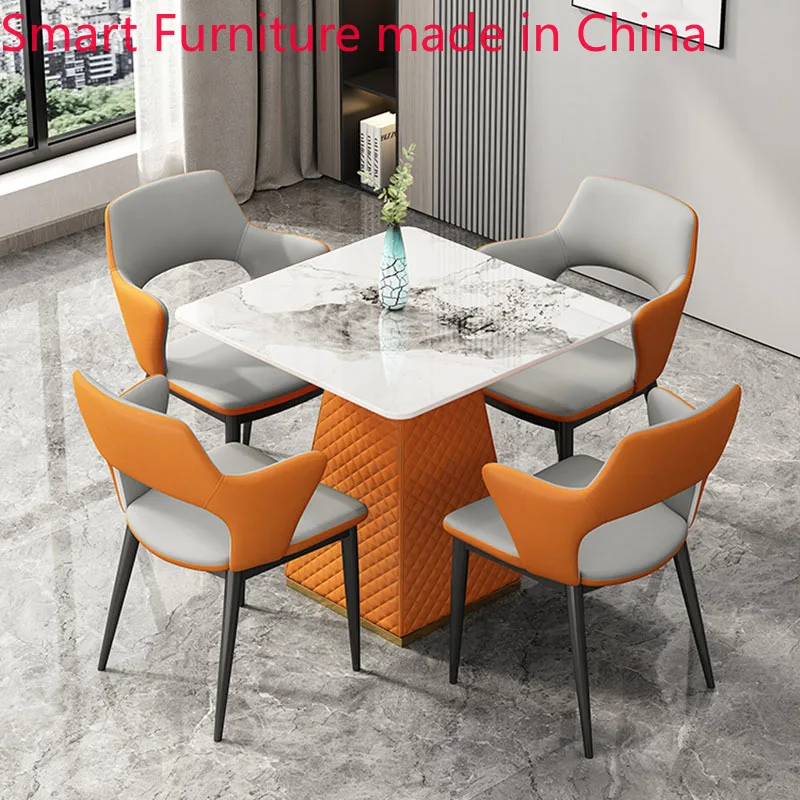 

Mobile Dinner Dining Tables Coffee Restaurant Square Luxury Dining Tables Salon Marble Muebles Para El Hogar Home Furniture