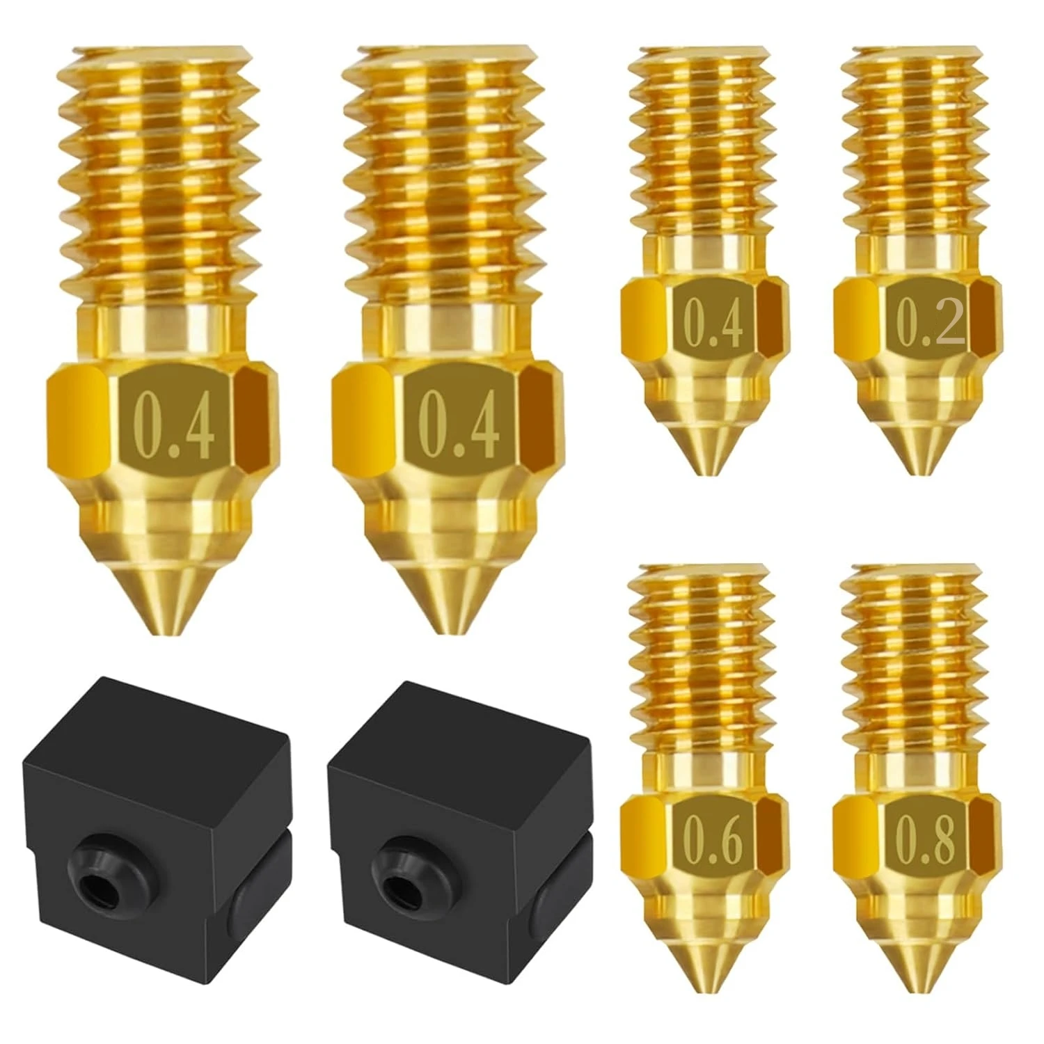 

Creality Ender 3 V3 SE Nozzle Kit, High-Temperature Resistance Extruder Nozzles with Silicone Cover for Ender 5 S1/Ender 7