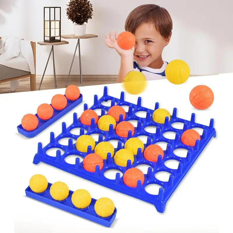 Children Jumping Ball Table Game Funny Bounce-Off Activate Ball Set Family Party Friends Gathering Board Games for Adults Kids