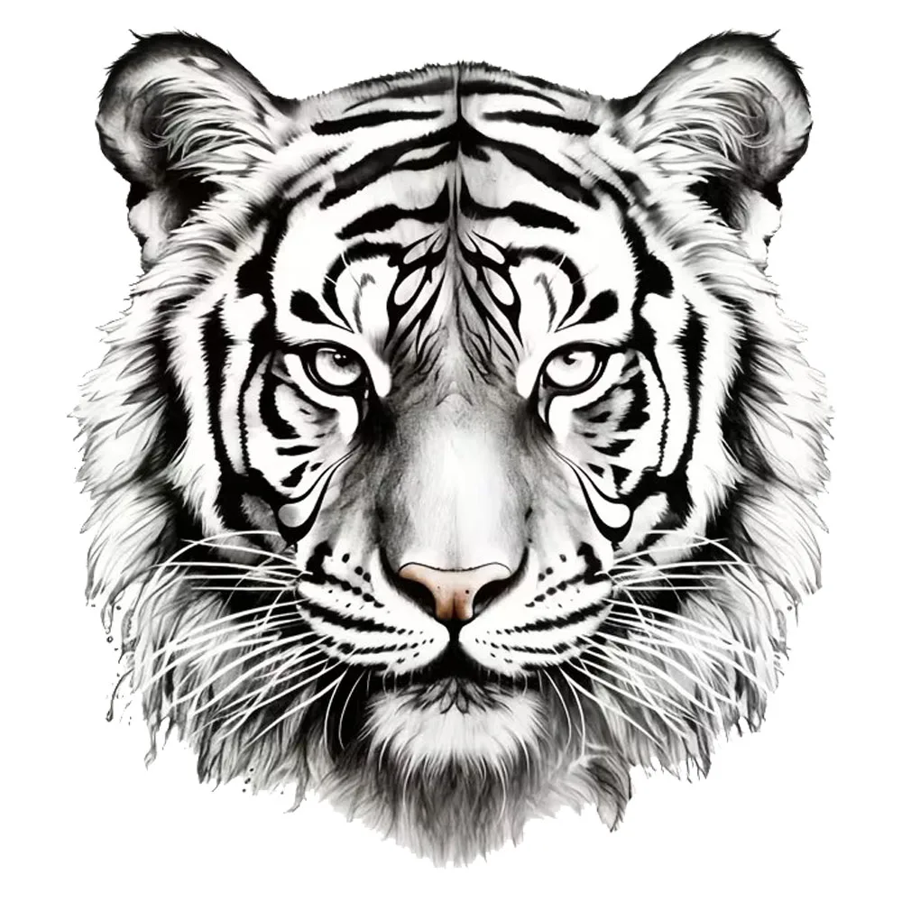 QT2539#Stylish Tiger Waterproof Car Decorative Decal, Suitable for Cars, Laptops, Bumpers, Glass Window Sticker