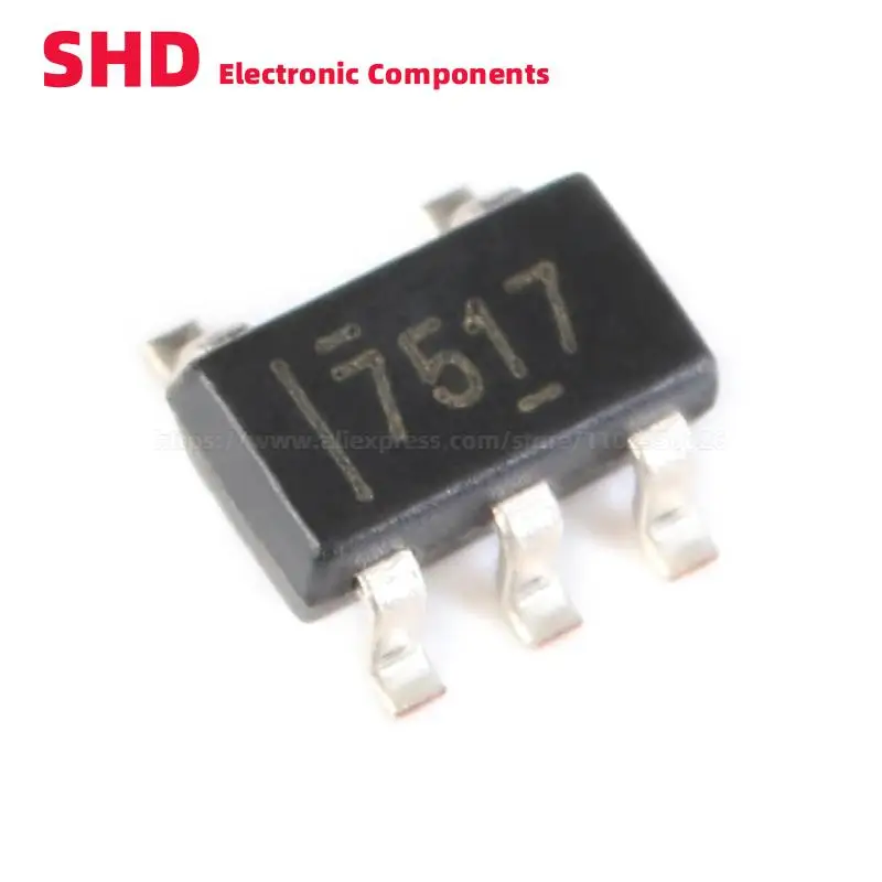 10Pcs UCC27517 UCC27517DBVR 7517 SOT23-5 4A Single-channel High-speed Low-side Gate Driver Original Authentic SMD IC