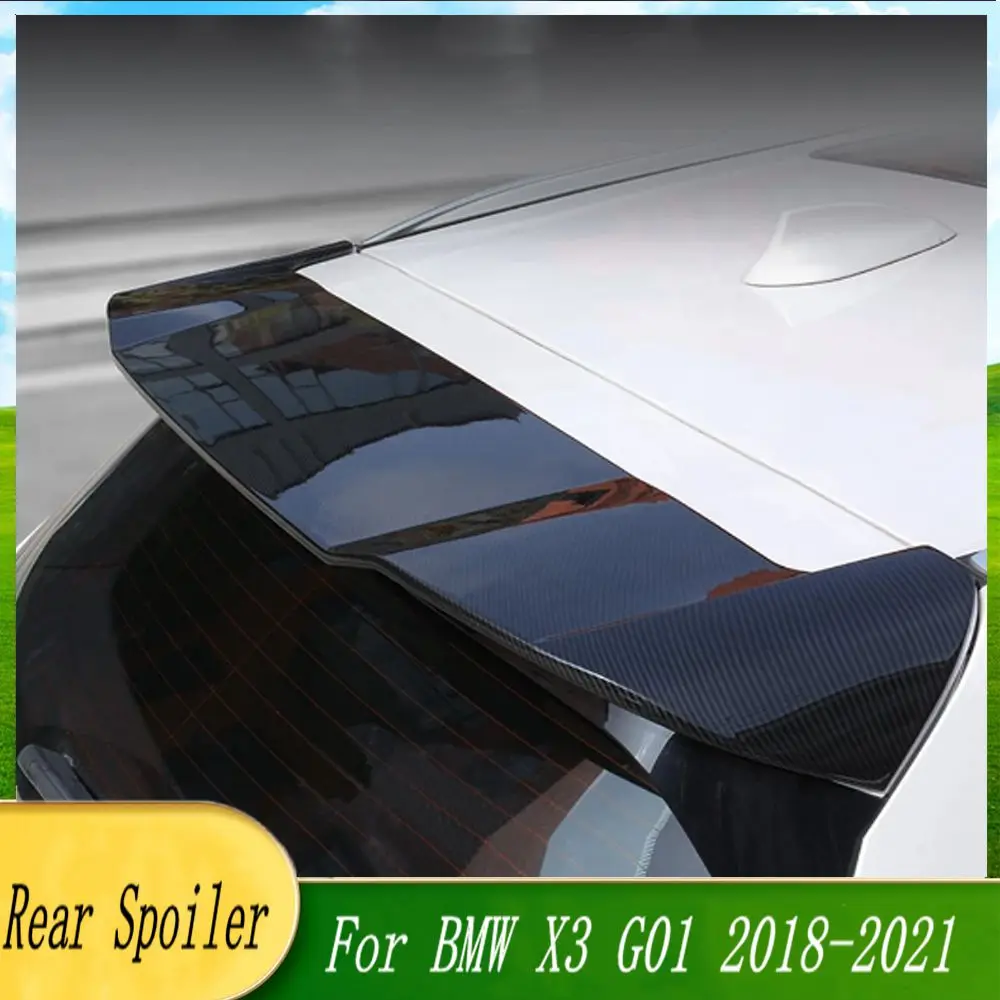 18 19 20 21 High Quality ABS Plastic Rear Roof Spoiler Trunk Wing Lip Boot Cover For BMW X3 G01 2018 2019 2020 2021