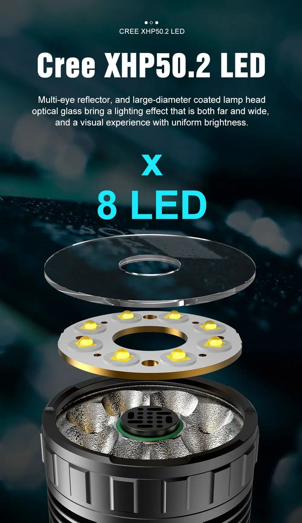 強力な検索懐中電灯,mach 4695 v2,USB TYPE-C, 26000ルーメン - AliExpress