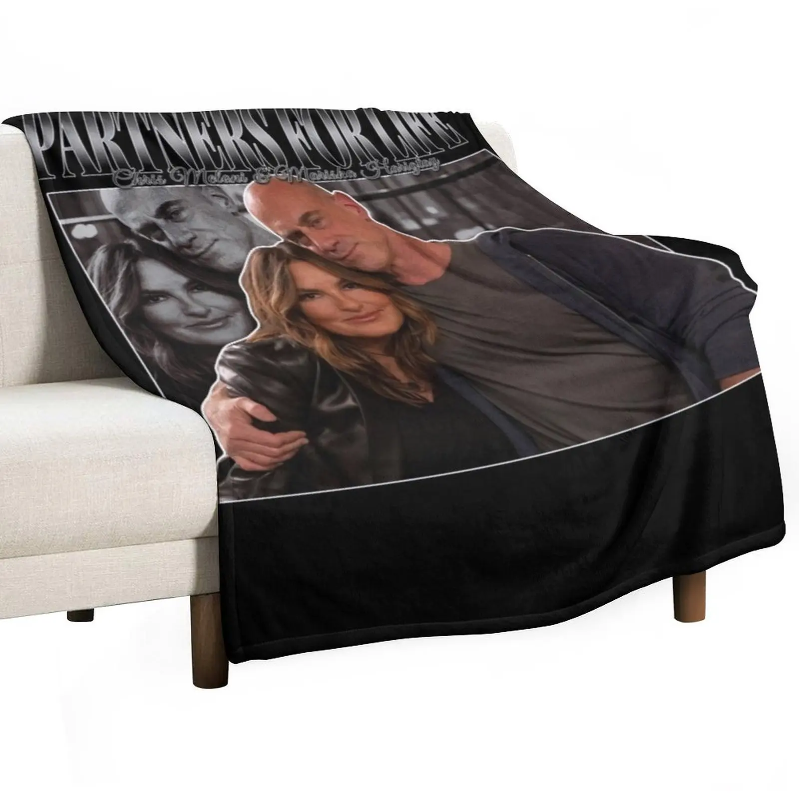 

Partners for Life Mariska Hargitay and Chris Meloni 90s Inspired Vintage Homage Classic Throw Blanket Baby manga Blankets