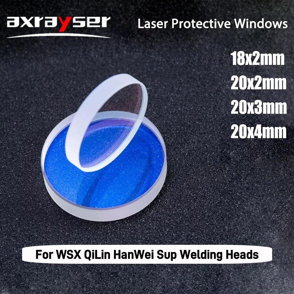 Janelas Protetoras da Soldadura do Laser Lente Ótica Wsx Qilin Hanwei Peças da Cabeça da Máquina 18×2 20×2 20×2 20×3 20×4 mm 1064nm