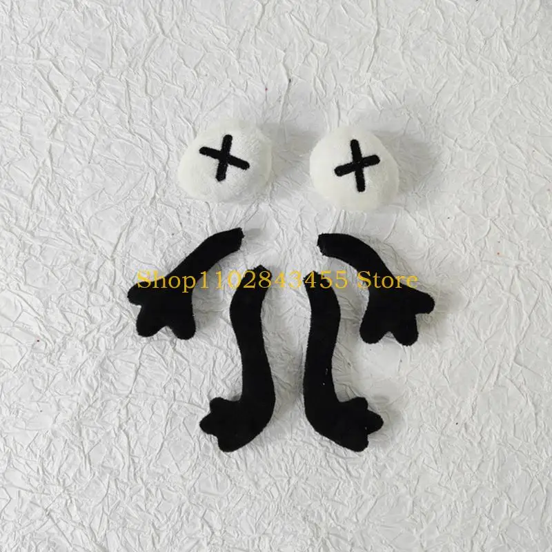 49MC 1set 귀여운 안구/사지 모양 패치 DIY 머리핀 크리 에이 티브 액세서리 의류 가방 헤어 바레트 키 체인 장식