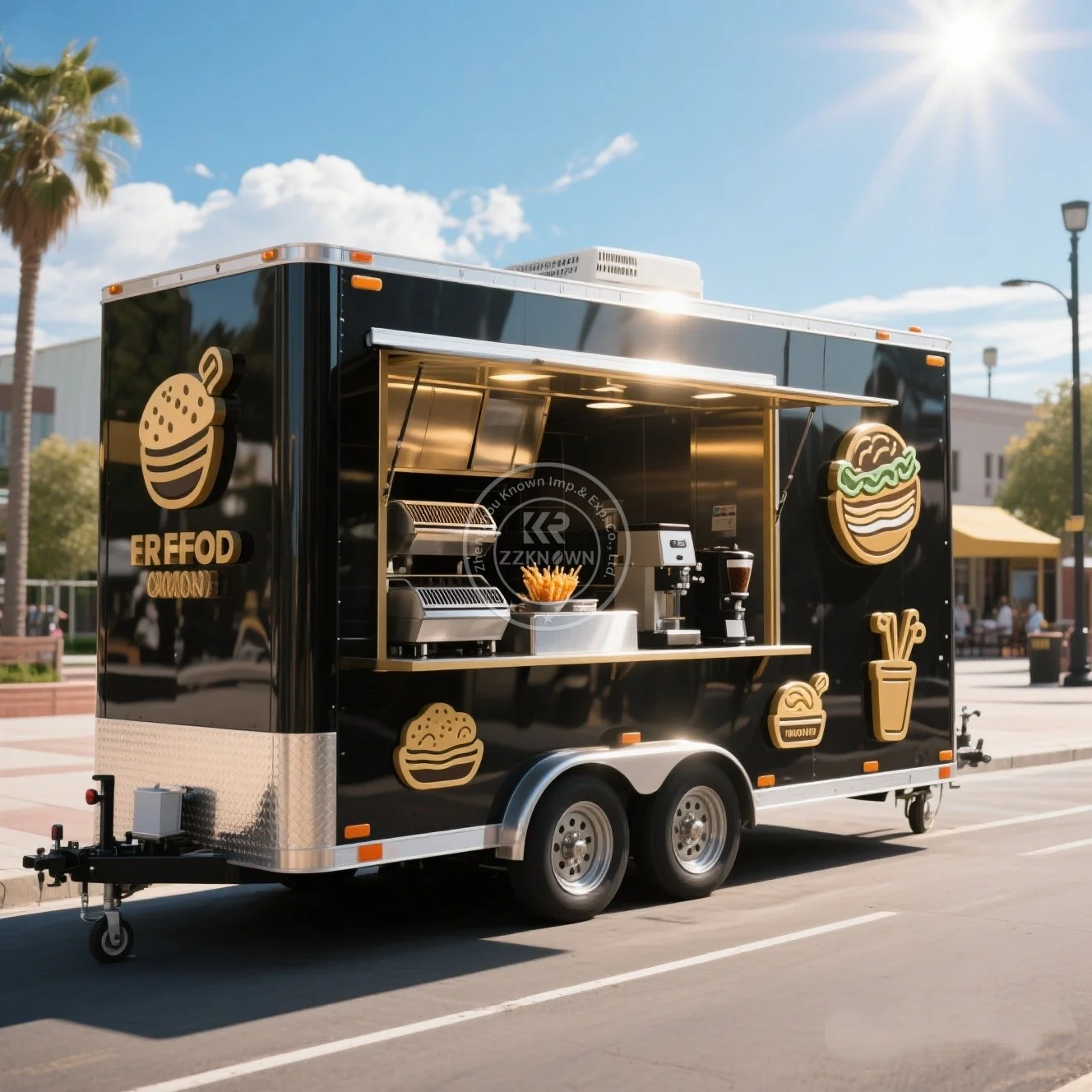 Mobile Store Trailer Ice Cream Cart Truck for Outdoor Camping Food Sales in Sale Condition