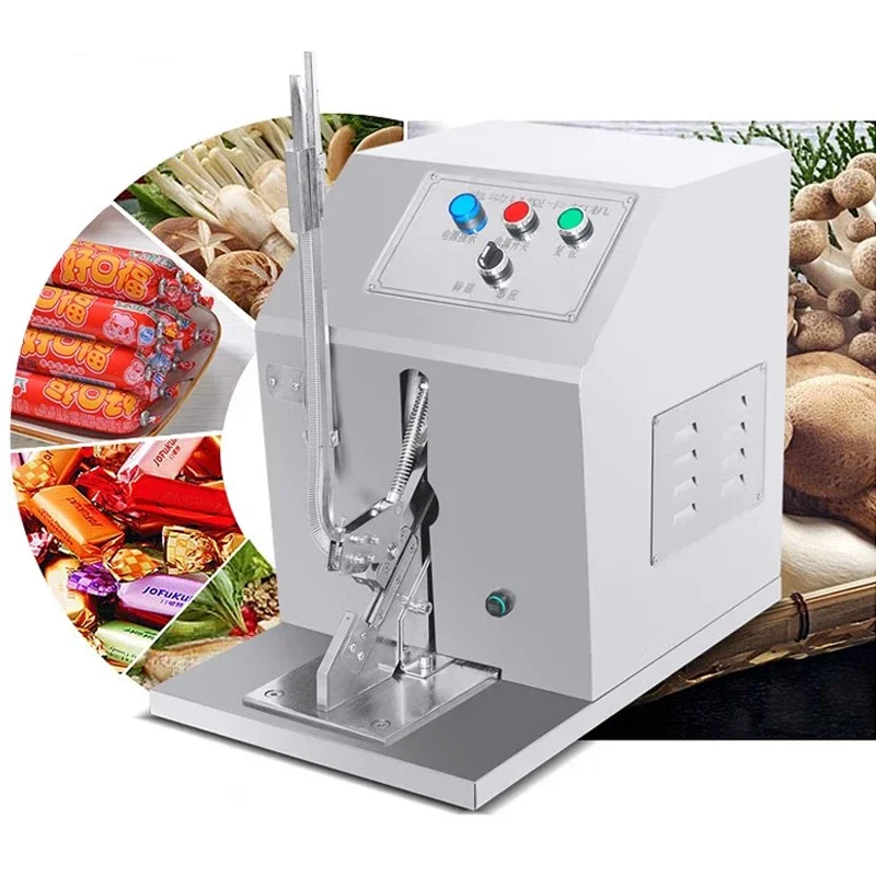 Electric induction buckle machine Bread bag foot seal card punching machine U-shaped sausage buckle