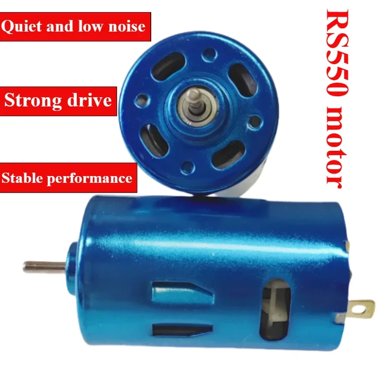 Blue strong magnetic RS550 DC Brush Motor 7.4-24V high speed toy car intelligent robot massager cleanser DIY hand tool motor