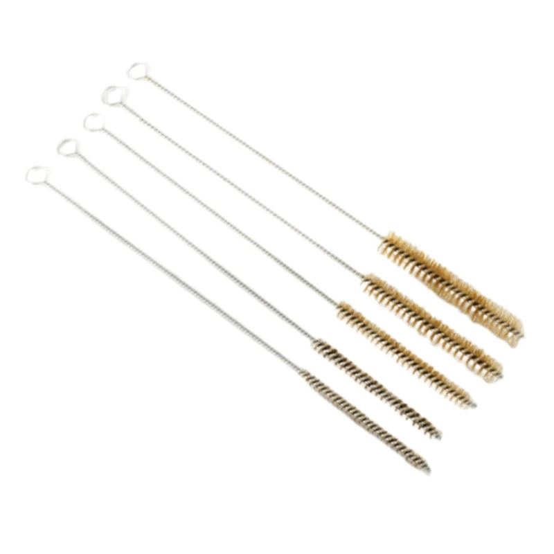 Multifunctional Brass Wire Brush Set, 5 Sizes for Efficient Pipe and Cylinder Cleaning Dropship