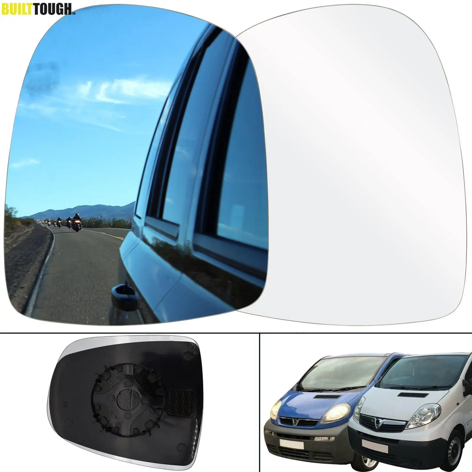 For Opel / Vauxhall Vivaro Renault Trafic Nissan Primastar 2001 - 2014 Left Right Wing Mirror Glass Convex Rear View Rearview