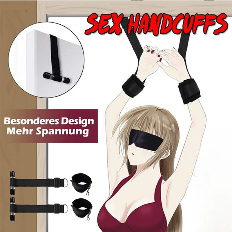 Shackles On The Door Chastity Lock Handcuffs Flirting Fetish BDSM Sex Bondage Restraints Slave Erotic Sex Toys For Woman Couples