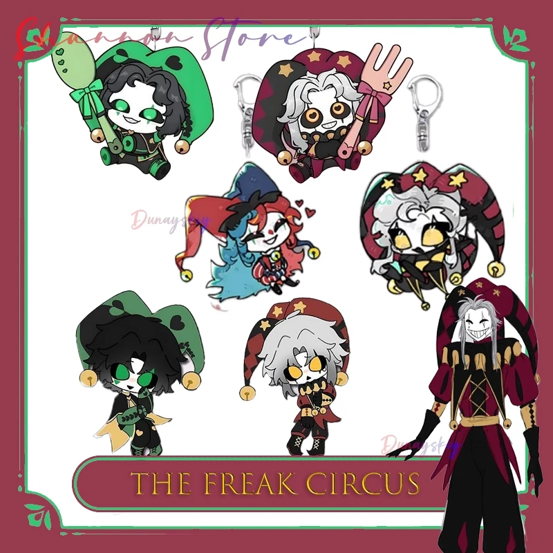 

‌‌The FreakPierrot Circus Star Keychain Cute Acrylic School Ba Charm Anime Character Accessory Cosplay Costume Halloween Party‌