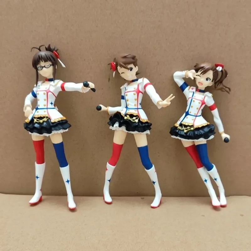 Idolmasterse Futami Ami Amami Haruka Futami Mami Akizuki Ritsuko Action Figures Model Toy Collectible Desktop Ornaments