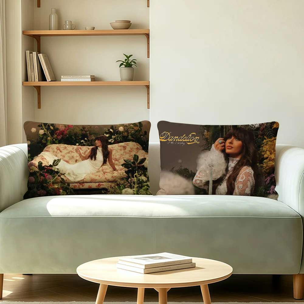 Singer E-Ella Langley Dandelion cushion cover Polyester Pillowcase Sofa Living Room Cushion Cover Bedroom Bedside or Home Decor