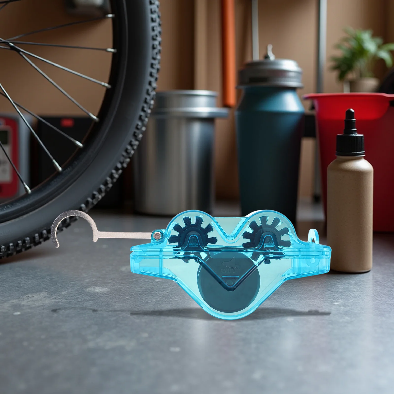 

Portable Bike Chain Cleaner Tool Kit Soft Brush Scrubber for Road Mountain Motorbike Chain Maintenance Cleaner Tool