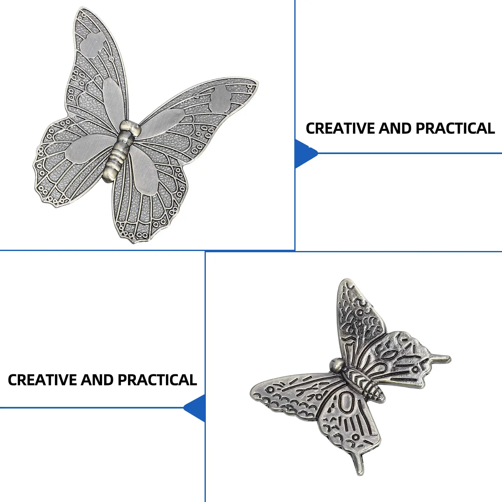 

2Pcs Zinc Alloy Cabinet Door Knobs Delicate Butterflies Design Drawer Handles for Living Room Shoe Cabinet Exquisite Furniture