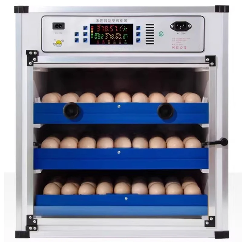 Fully Automatic Egg Incubator, 204 Eggs, PVC 220V/12V Incubator, Automatic Temperature and Humidity Display/egg Turning.