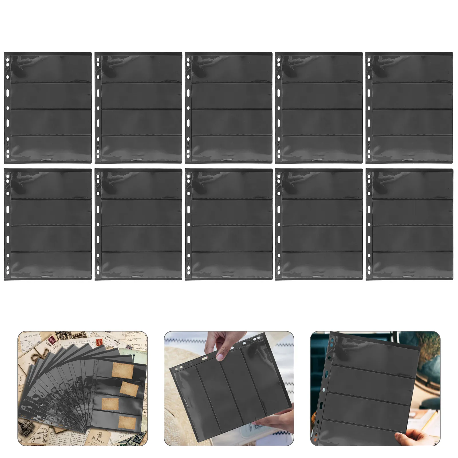 

Прозрачный держатель для карточек премиум-класса с отрывными листами для хранения коллекции открыток с фотографией, расширяемая папка для сбора штампов