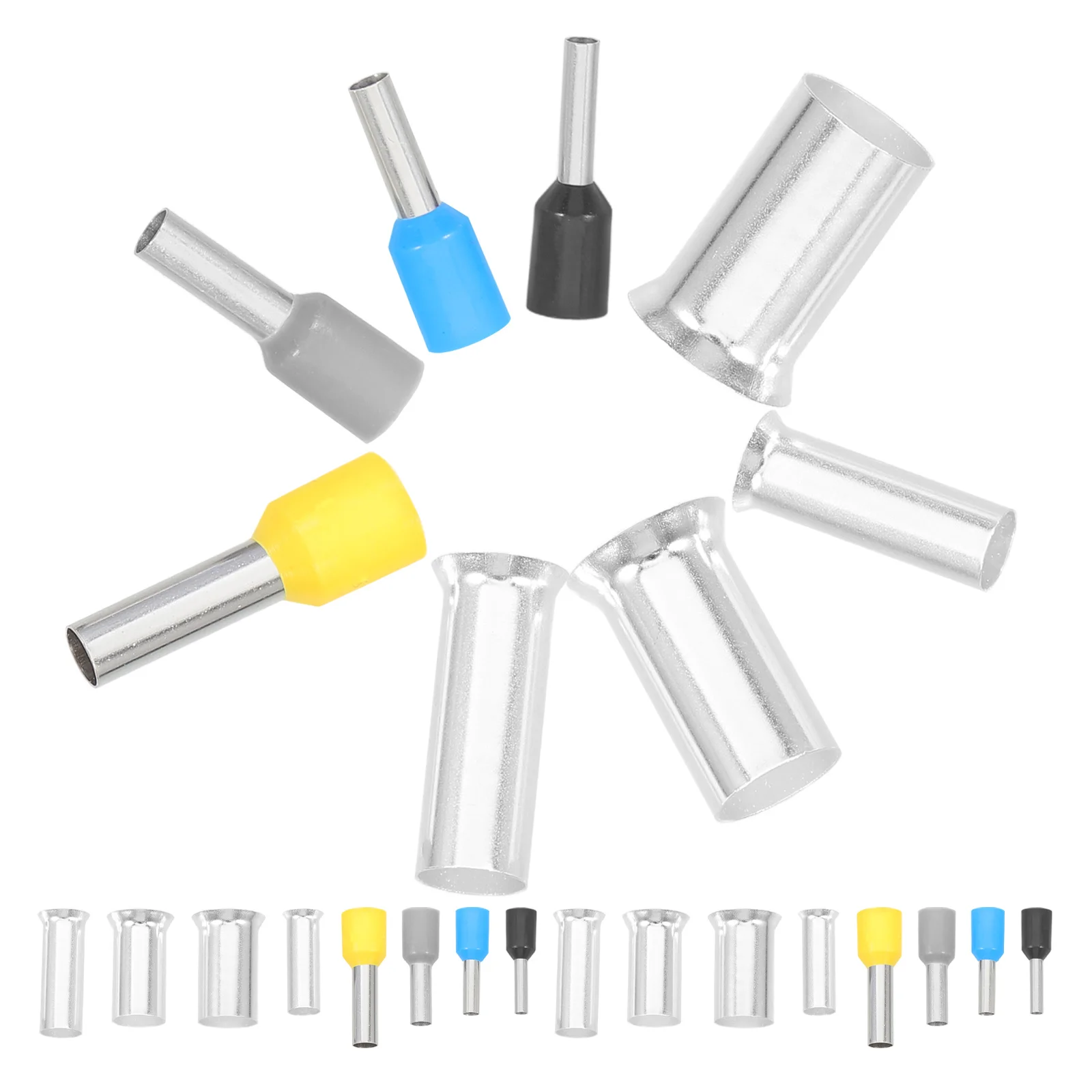 

390pcs Wire Ferrules Kit 2/4/6/8/10/12/14/16Awg Tinned Copper Cord End Terminals Electrical Connectors Wire Ferrules Set Cord