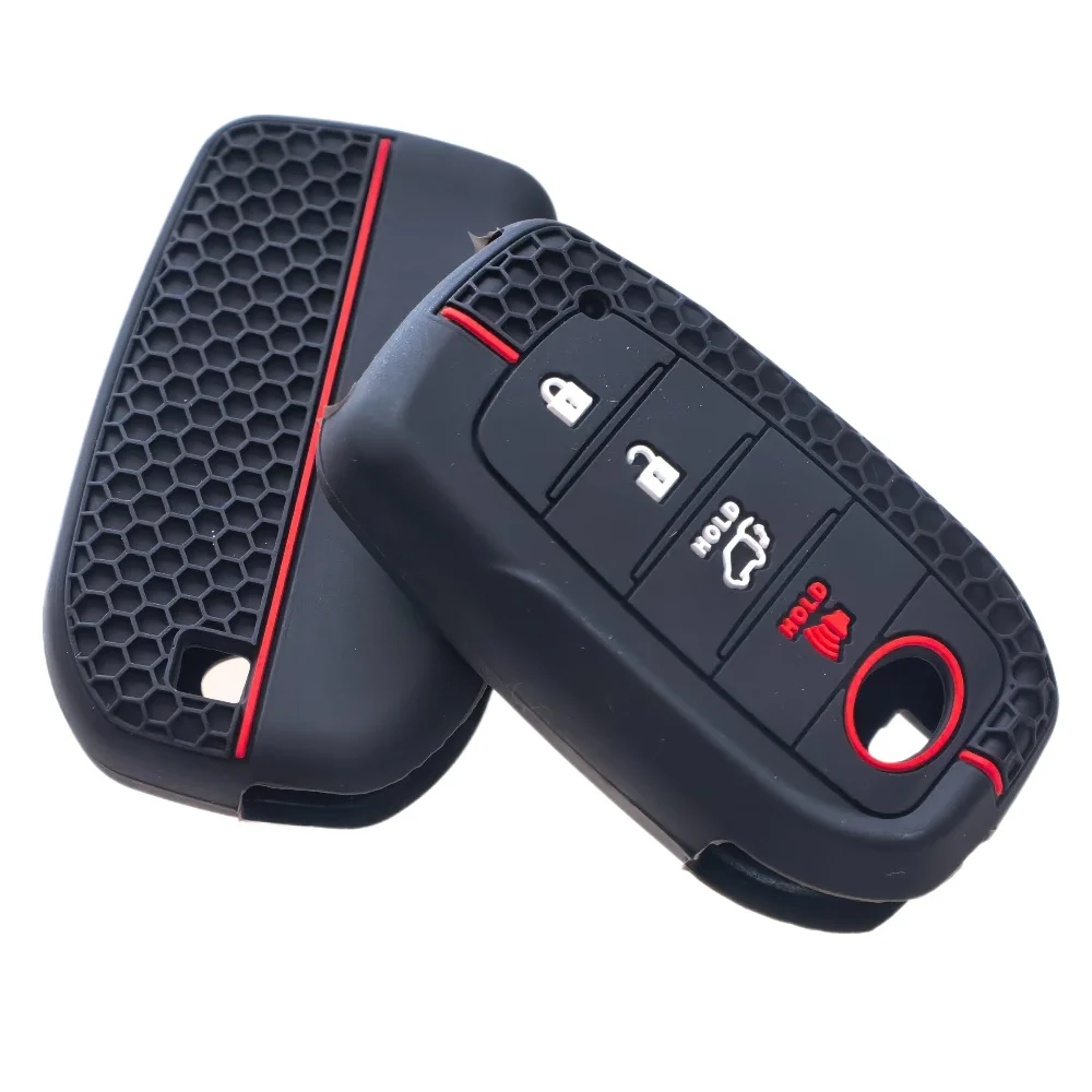 New Silicone Auto Remote Car Key Case Cover For Toyota CHR Hilux Fortuner Land Cruiser 200 Camry Corolla Crown RAV4 Highland