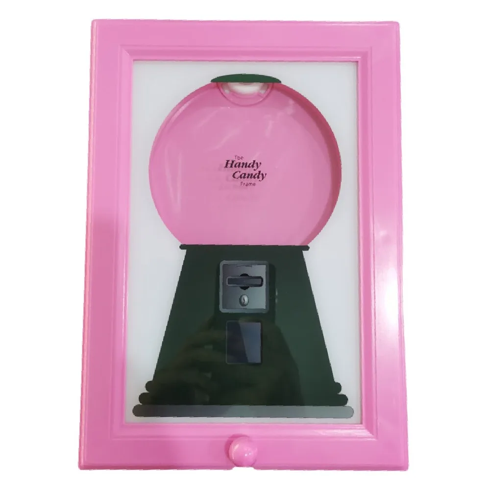Creative Candy Dispenser Picture Frame Easy Restock Moisture-proof Decorative Art Photo Frames Rotating Funny
