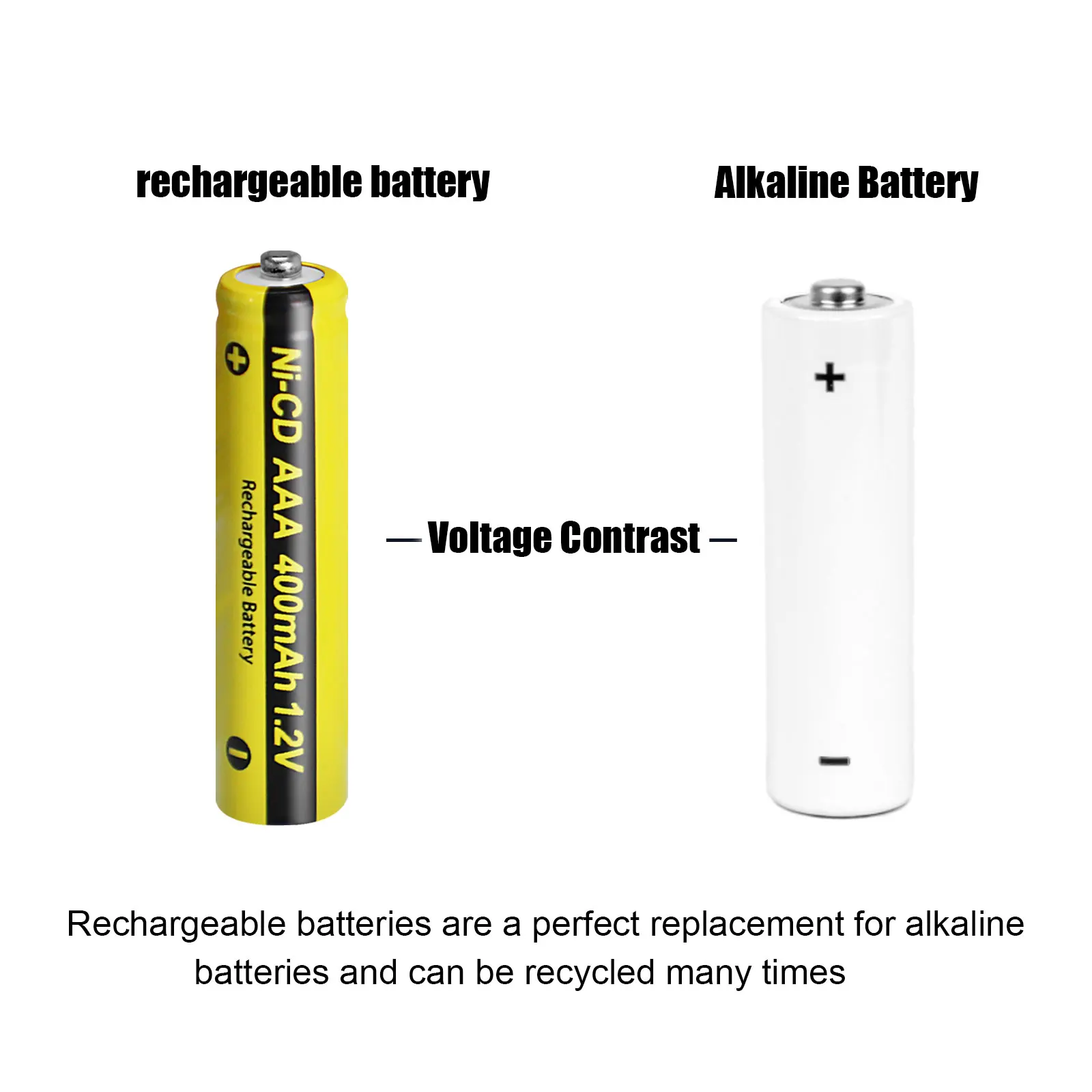 PKCELL 10pcs NI-CD 1.2v AAA 400mAH Rechargeable batteries NICD Batteria Nickel cadmium for grass cutter