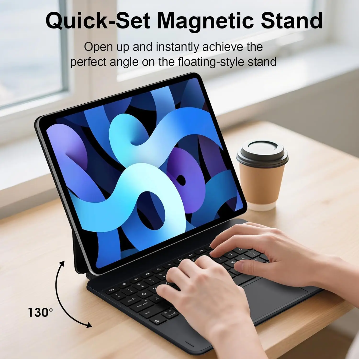 Keyboard Case For iPad A16 11 inch 2025 11th 10th generation Magic Smart Cover Folio Magnetic A3354 A3355 Multi-touch Backlight