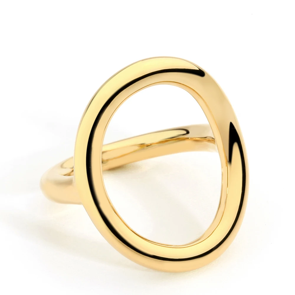 

IVOG Eleganting Minimalist Rings For Women Gold Color Rings Fashion Jewelry Wedding Gift official-website