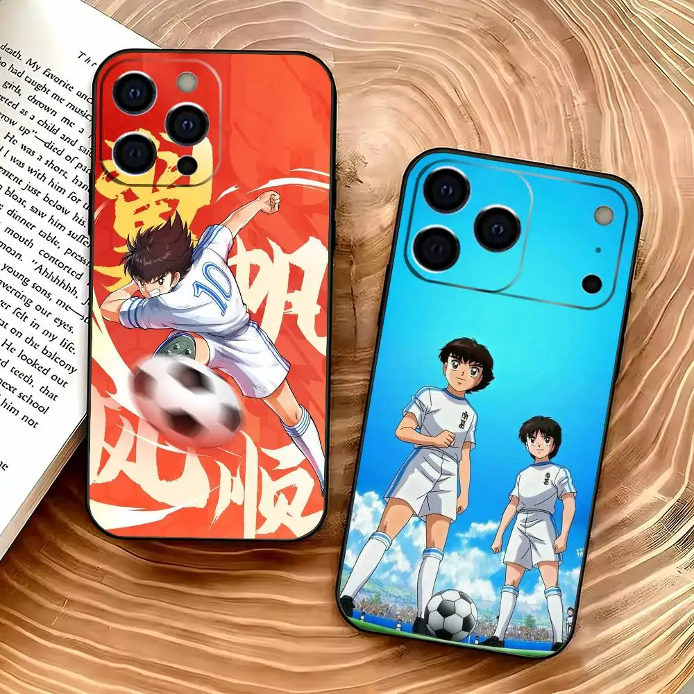 

Anime C-Captain T-Tsubasa Phone Case For iPhone 17,16,15,14,13,12,11 Plus,Pro Max,XS,Soft Silicone Black Cover