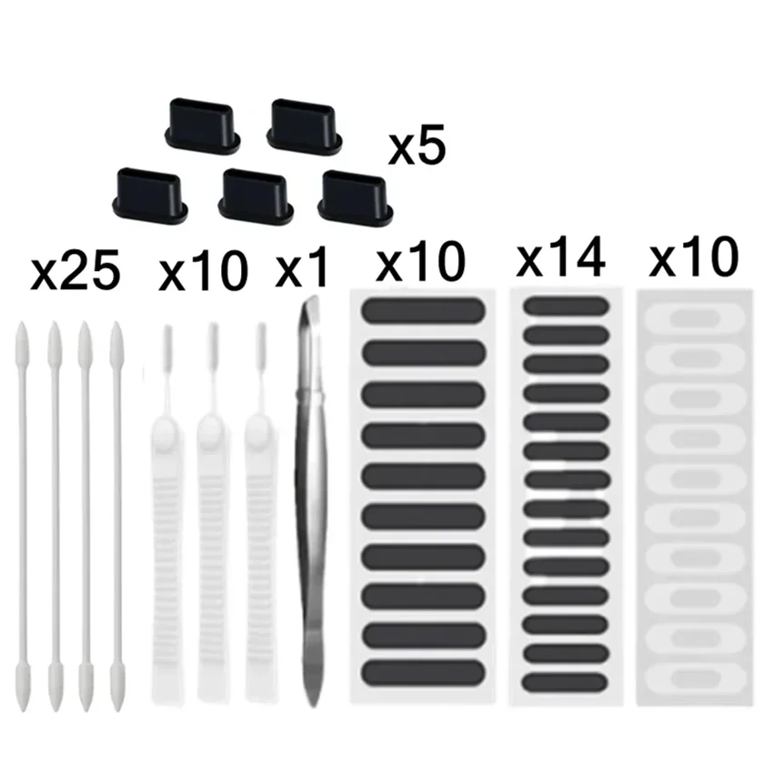 العالمي الهاتف المحمول المتكلم الغبار التوصيل شبكة ملصق آيفون 17 16 PM سامسونج Mi شحن ميناء حامي مجموعة فرشاة التنظيف