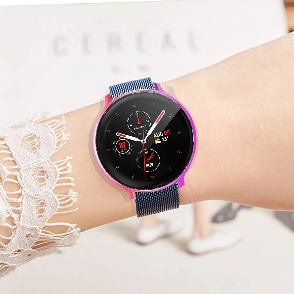 Frame Coloful Plating TPU Case Protective Cover Watch Case Full Screen Protector For Samsung Galaxy Watch Active 2 40 44mm