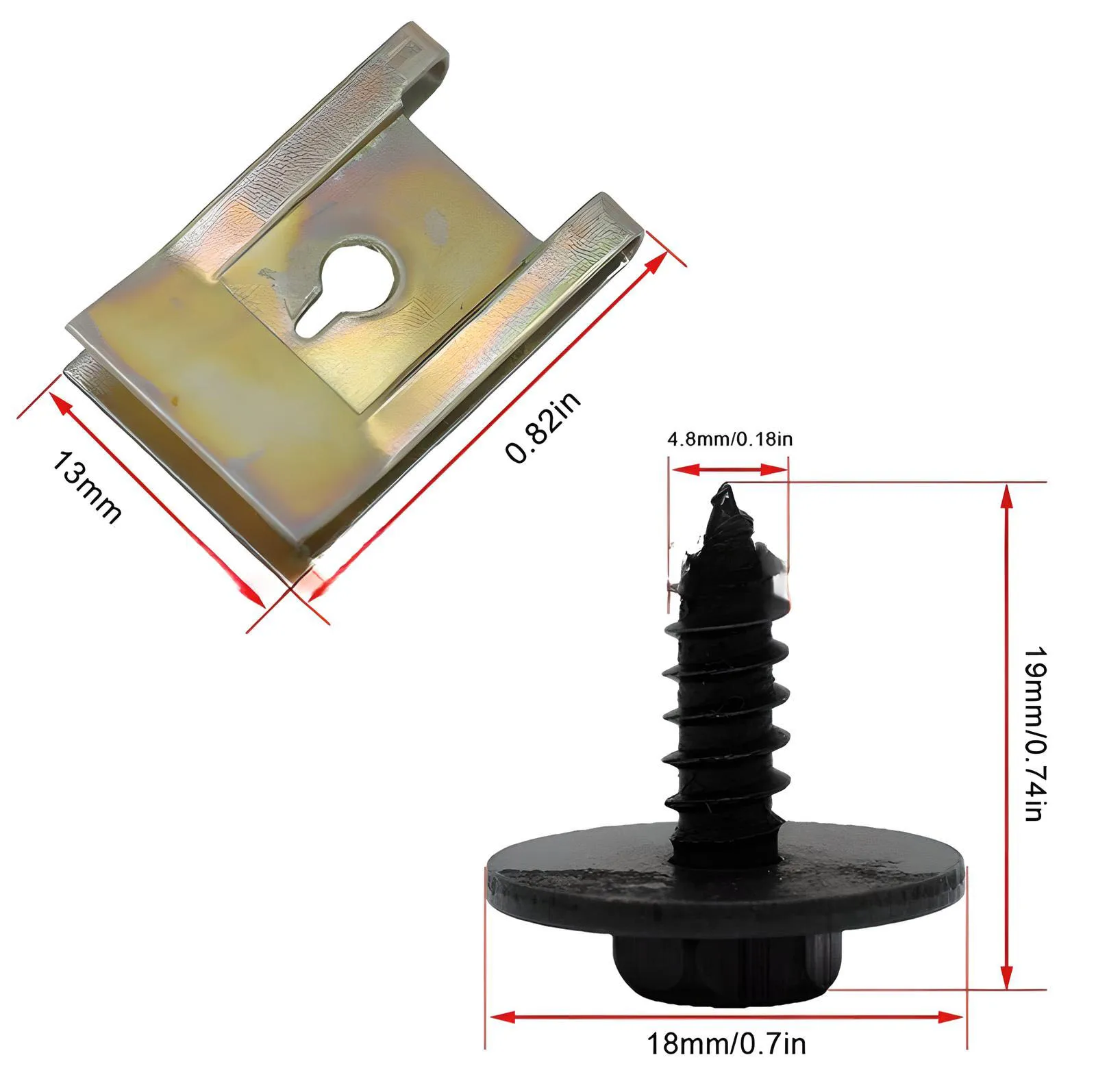 40 STKS Kwaliteit Metalen Auto Schroef Body Spatbord Bumper Retainer U Moer Clips Pakking Fastener Duurzaam Kit Voor BMW E90 E70 F10 E32 E66