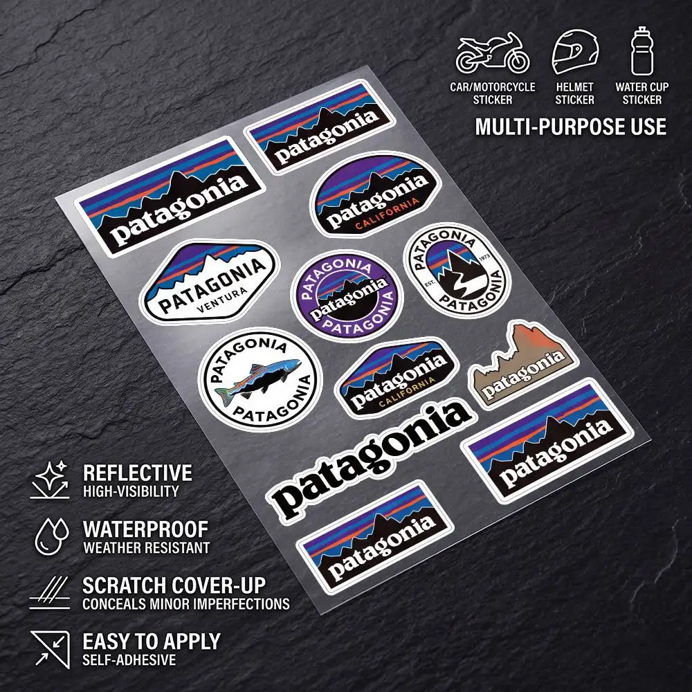P-Patagonia-a Pegatina reflectante impermeable para cubrir arañazos, calcomanía decorativa Universal para coche, motocicleta, casco, refrigerador