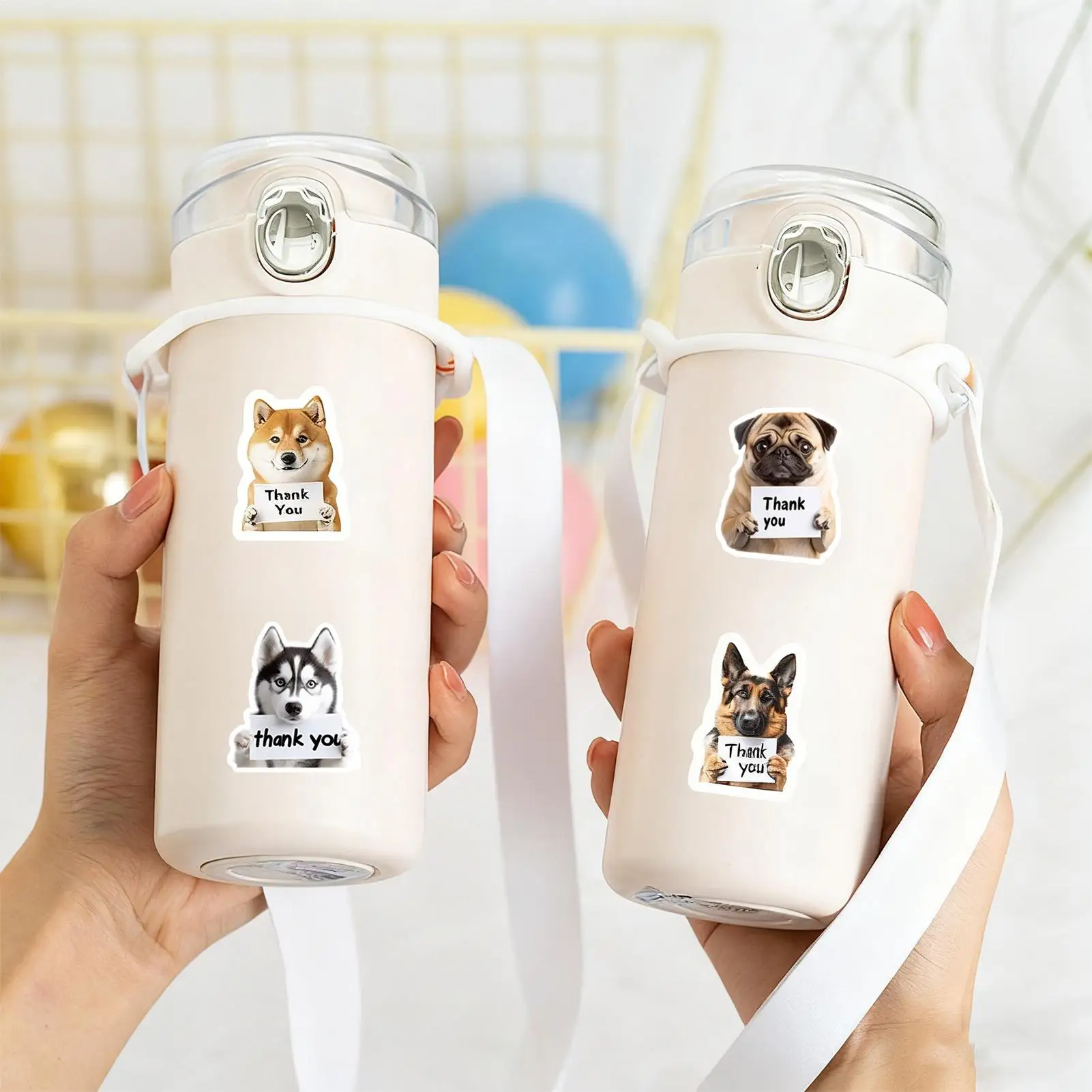 Pet Stickers For Journaling 500 Pieces Aesthetic Thank You Decal Roll Animal Water Bottle Stickers For Children Boys Girls Teens