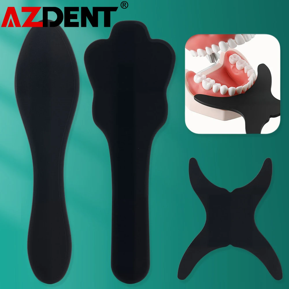 

1Pc Azdent Autoclavable Dental Photo Contrast Plate Photographic Black Background Plate Silicone Rubber Palatal Board Oral Cheek