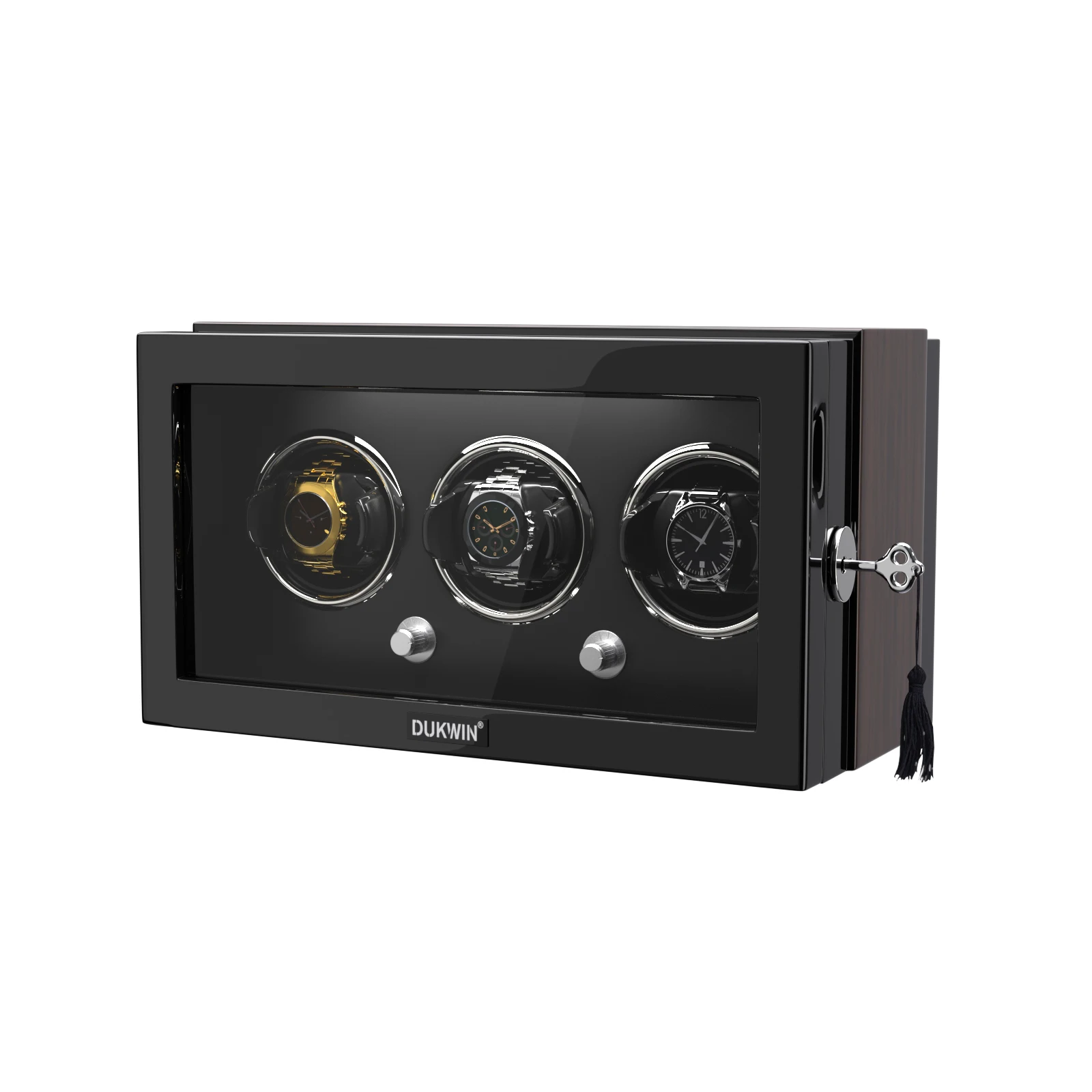 Watch Winder For 3 6 9 Automatic Watches LCD Touch Screen and Led Light Wooden Watch Safe Storage Box