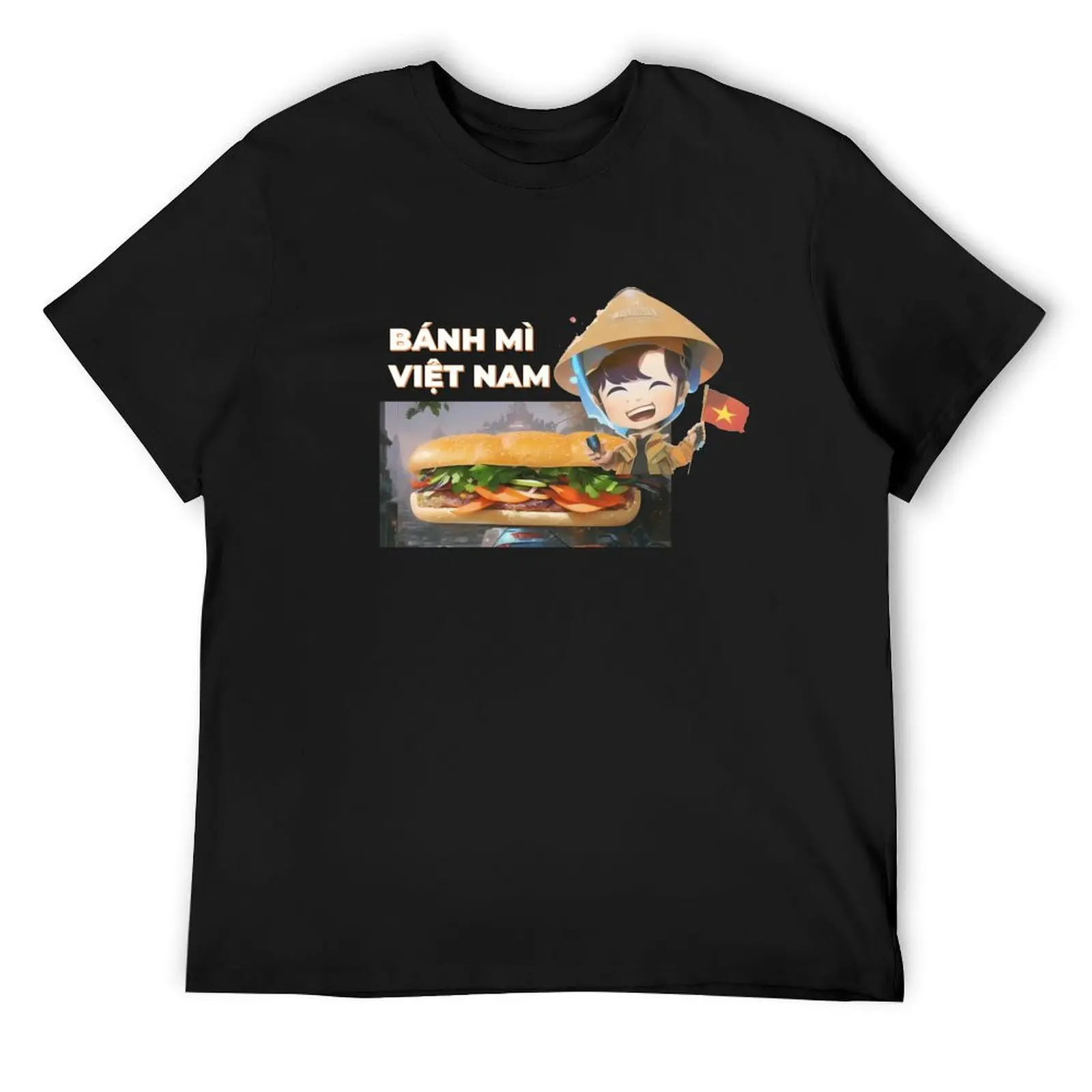 Banh mi Viet Nam food T-Shirt blanks animal prinfor boys sports fans rapper graphic tees t shirt men 100℅ cotton