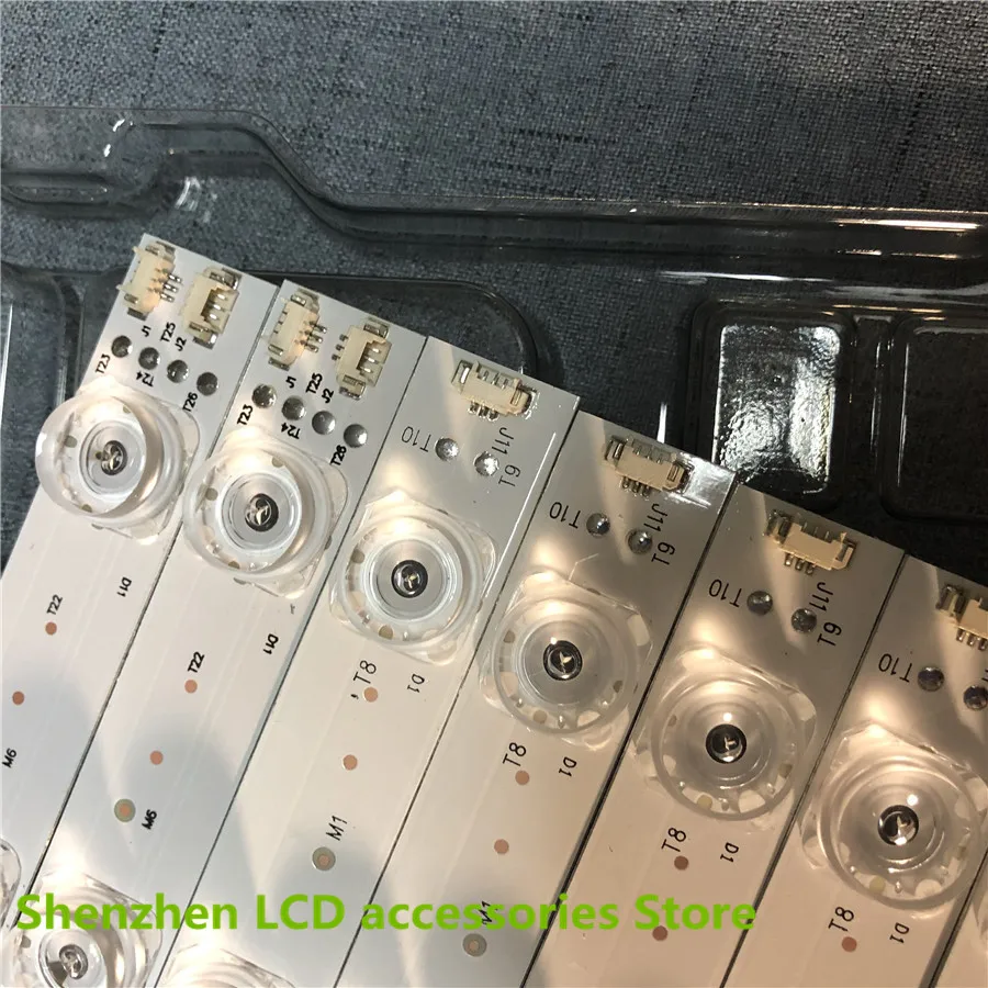 14 قطعة/الوحدة LED الخلفية شريط مصابيح ل كونكا LED55K35U LED55D10A-2C14AG-01 1 قطعة = 57 سنتيمتر 10 المصابيح (1led = 3 فولت) 100% جديد