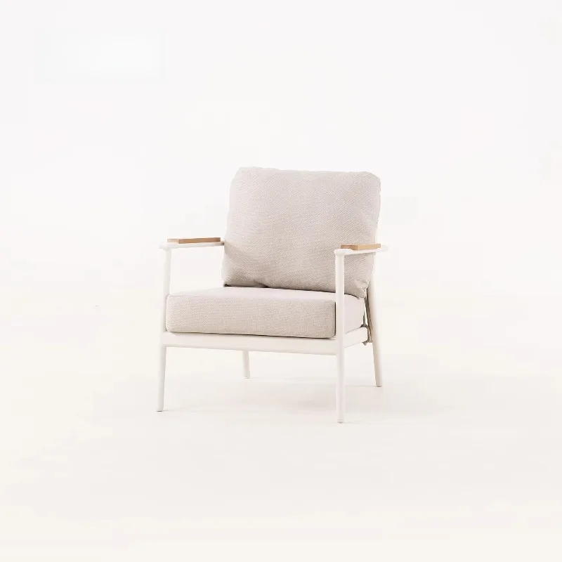 Waterproof rope outdoor sofa modern garden furniture luxury courtyard armchair aluminum frame balcony hotel villa furniture