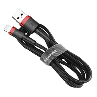 Baseus Cafule USB-A / Lightning 2.4A QC Cable 1m-Black/Red, Quick Charge