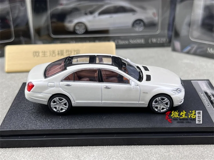 MH 1:64 S-Class S600L W221 لونين في 2025 مجموعة هدية مقياس نموذج سيارة